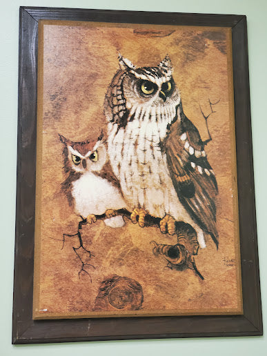 Vintage Owl Wall Plaque
