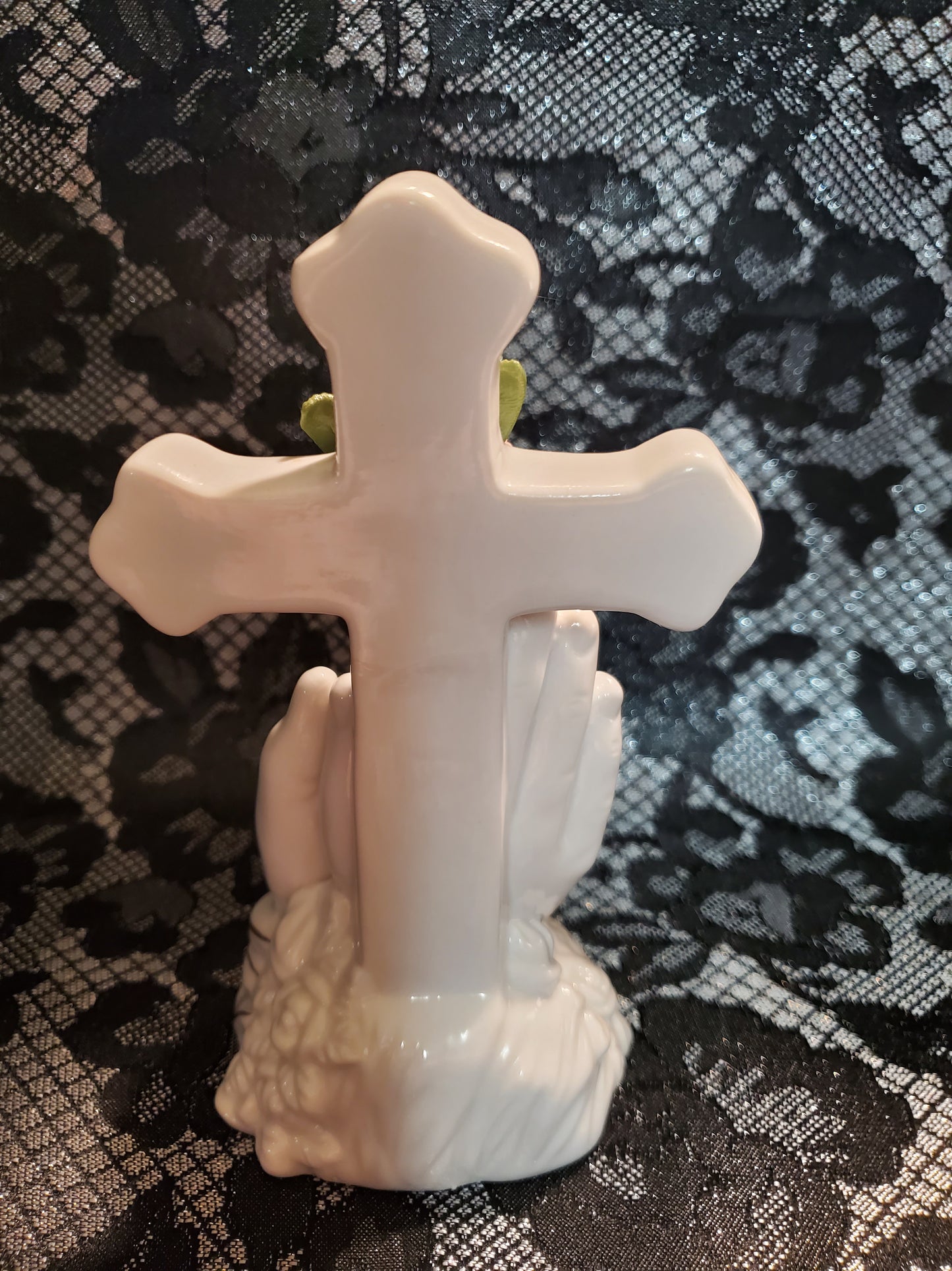 Vintage Cross & Praying Hands