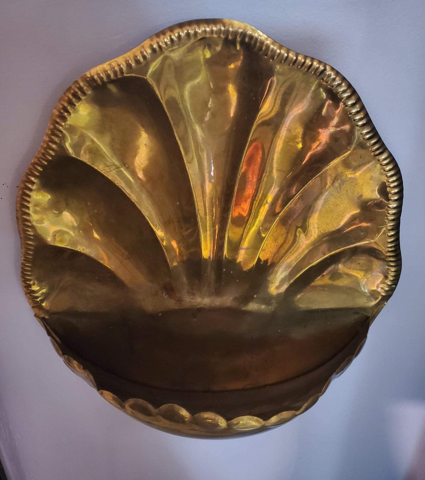 Vintage Brass Wall Pocket