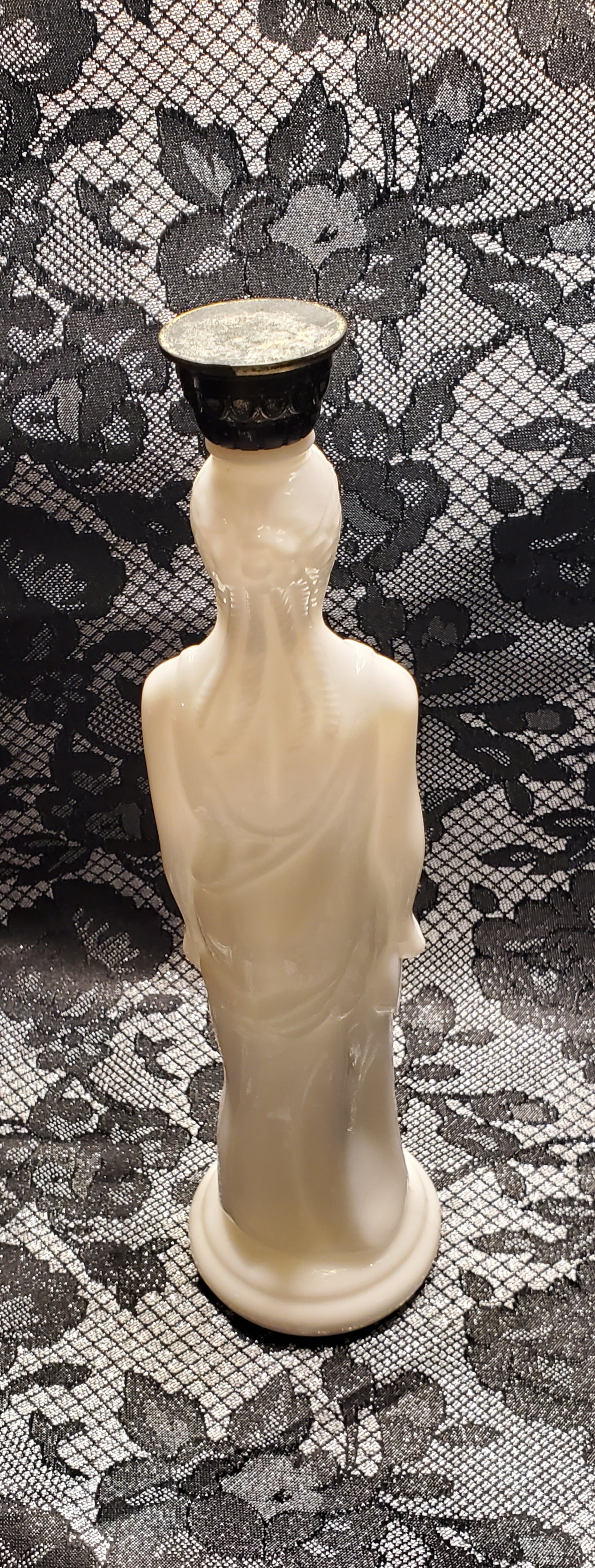 Goddess Athena Milk Glass Bottle