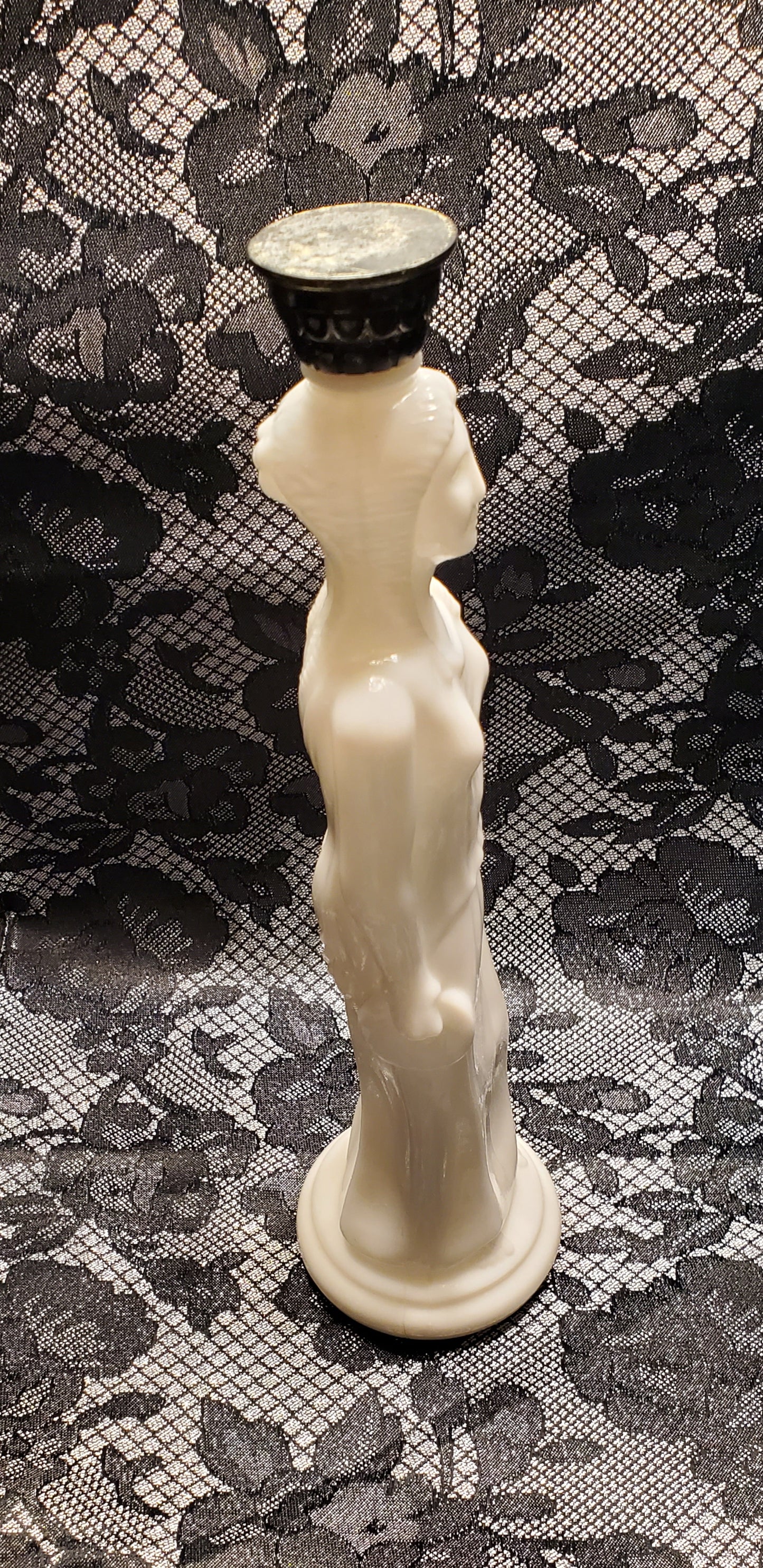 Goddess Athena Milk Glass Bottle