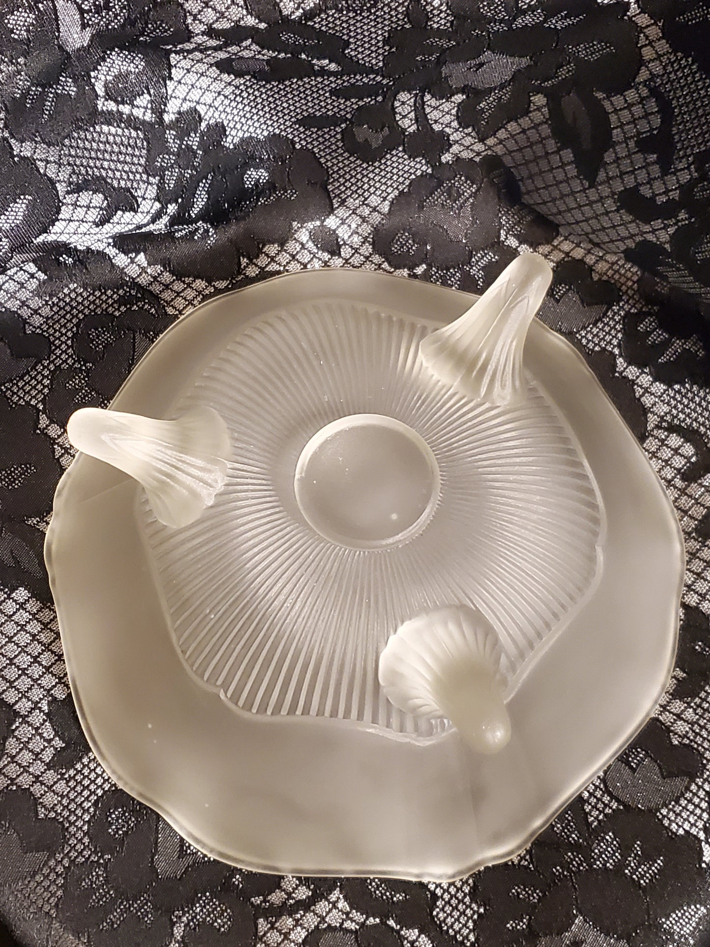 1930s Satin Frosted Depression Glass Bowl