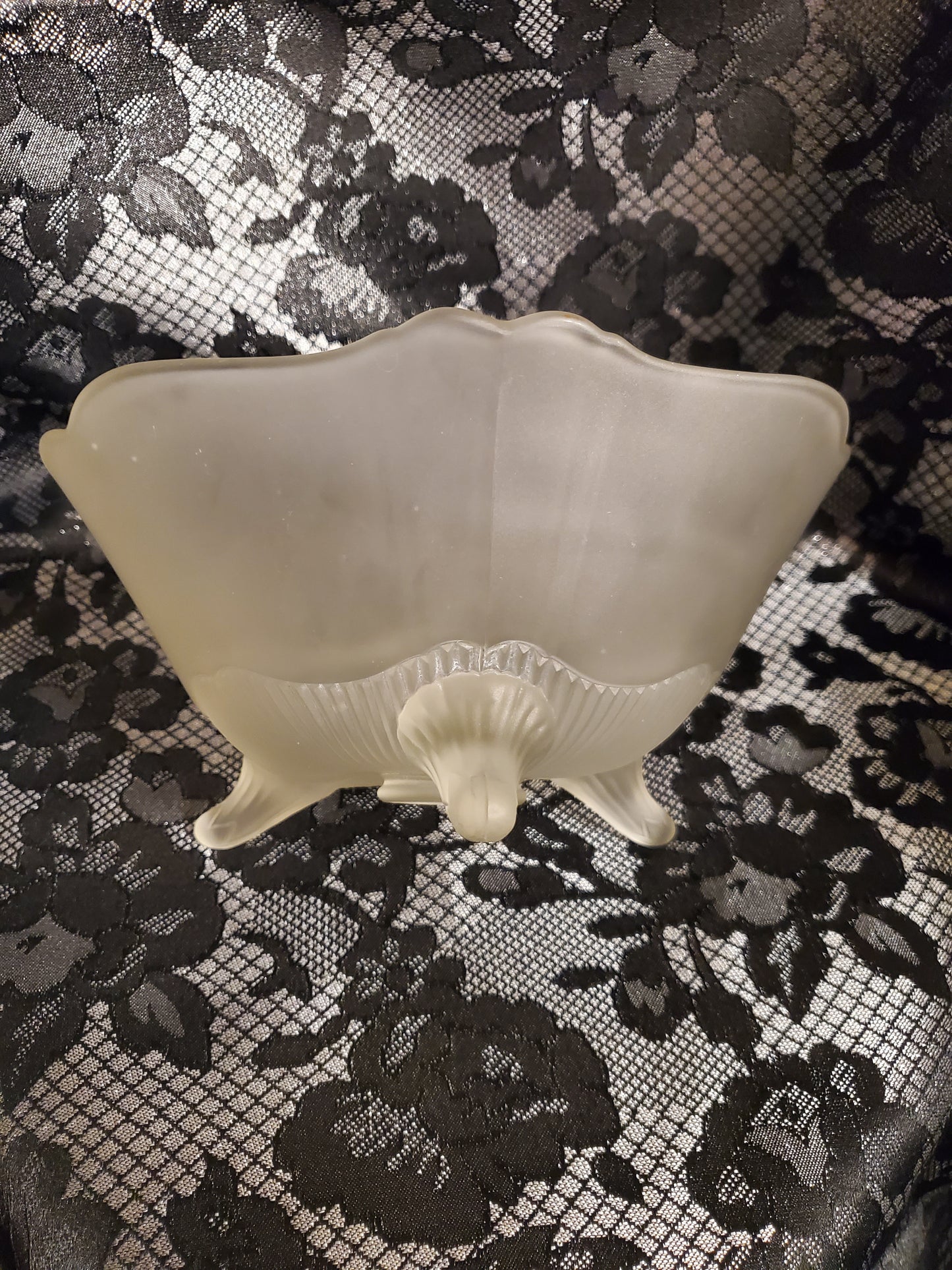 1930s Satin Frosted Depression Glass Bowl