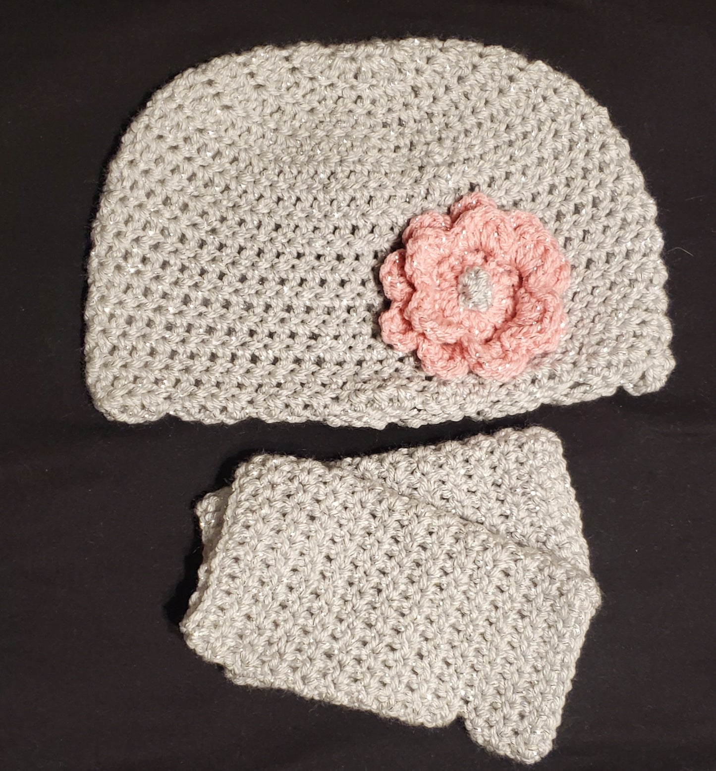 Crochet Beanie and Fingerless Gloves