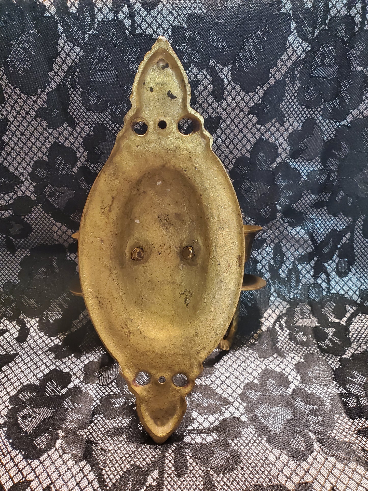 Vintage Brass Double Candle Holder