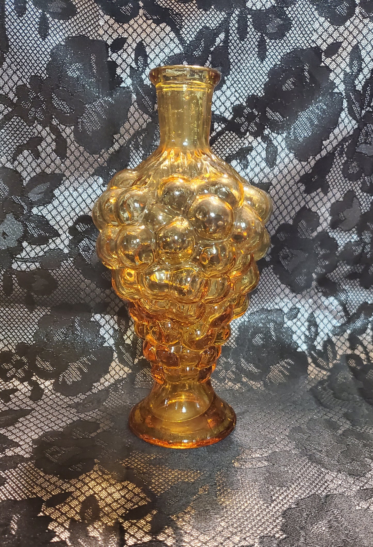 Vintage Amber Glass Decanter