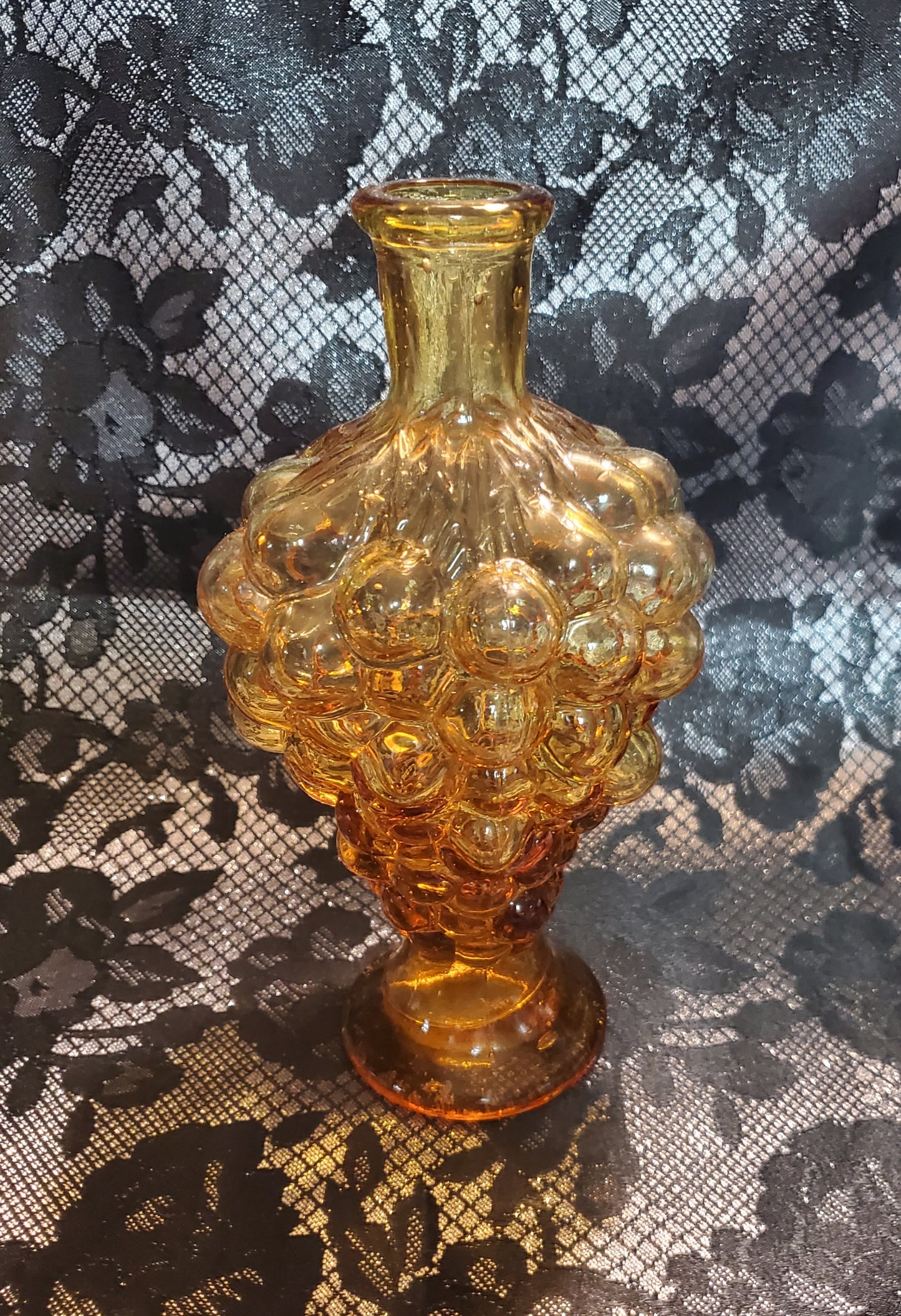 Vintage Amber Glass Decanter