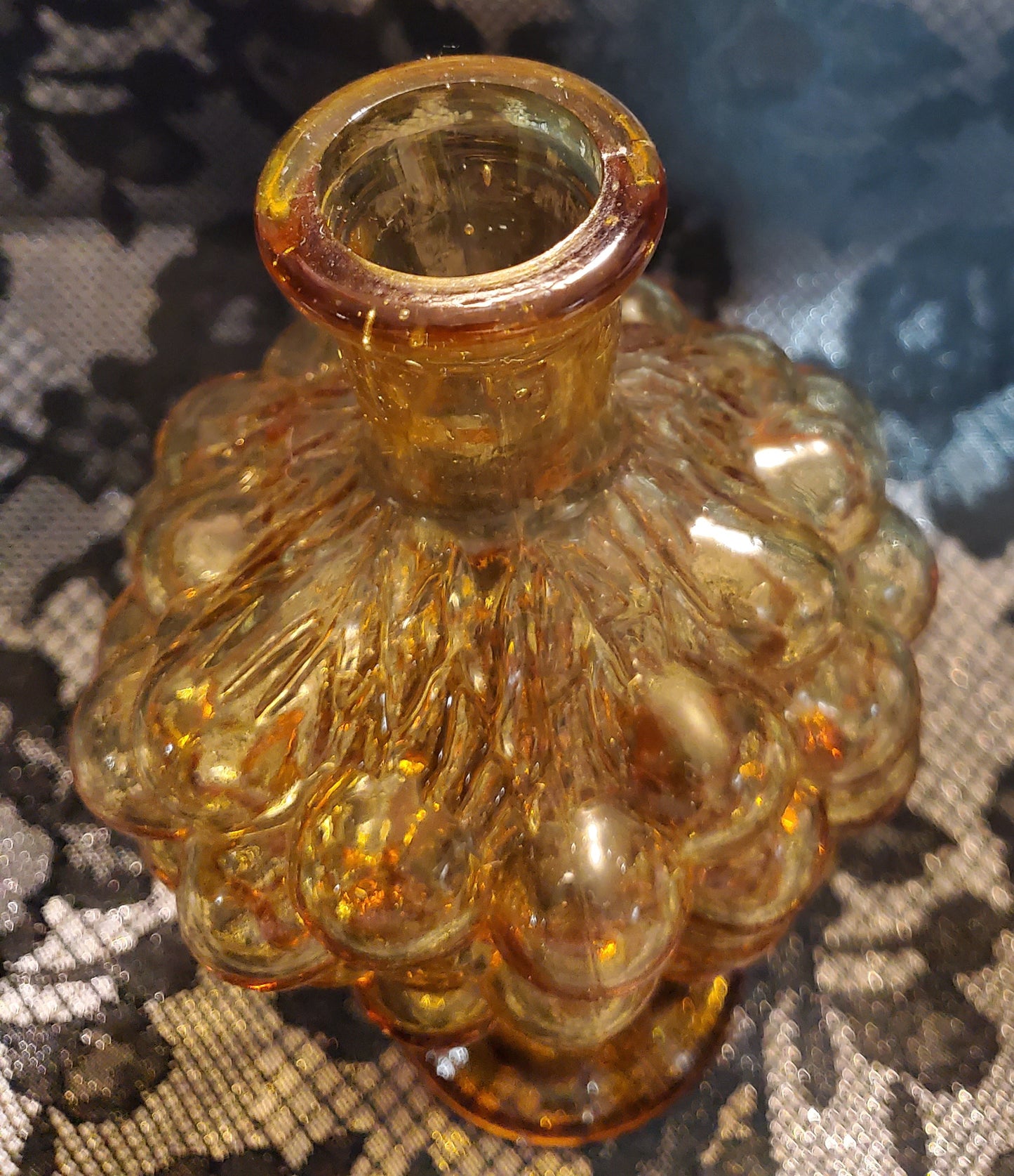 Vintage Amber Glass Decanter