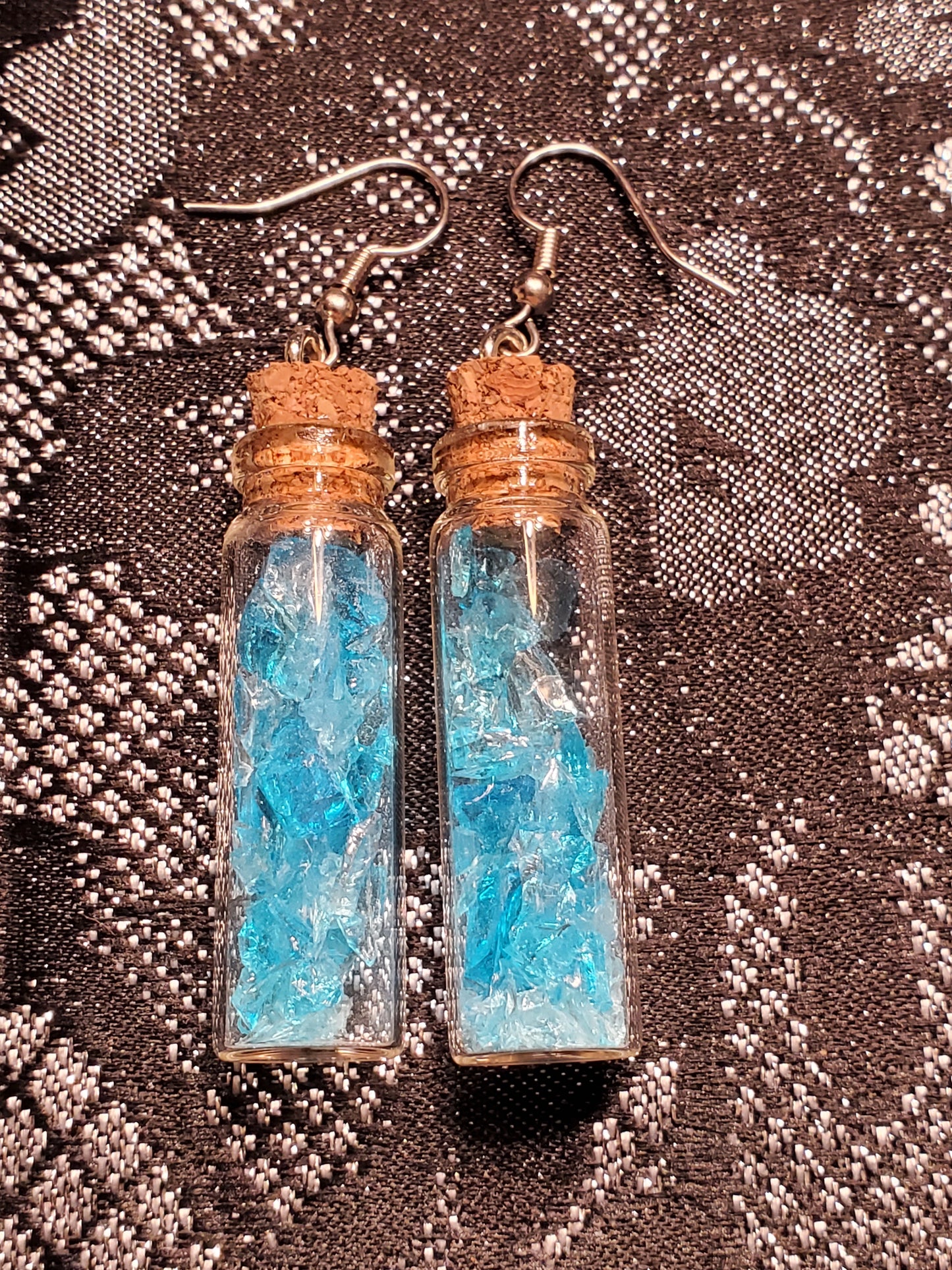 Depression Glass Vial Earrings