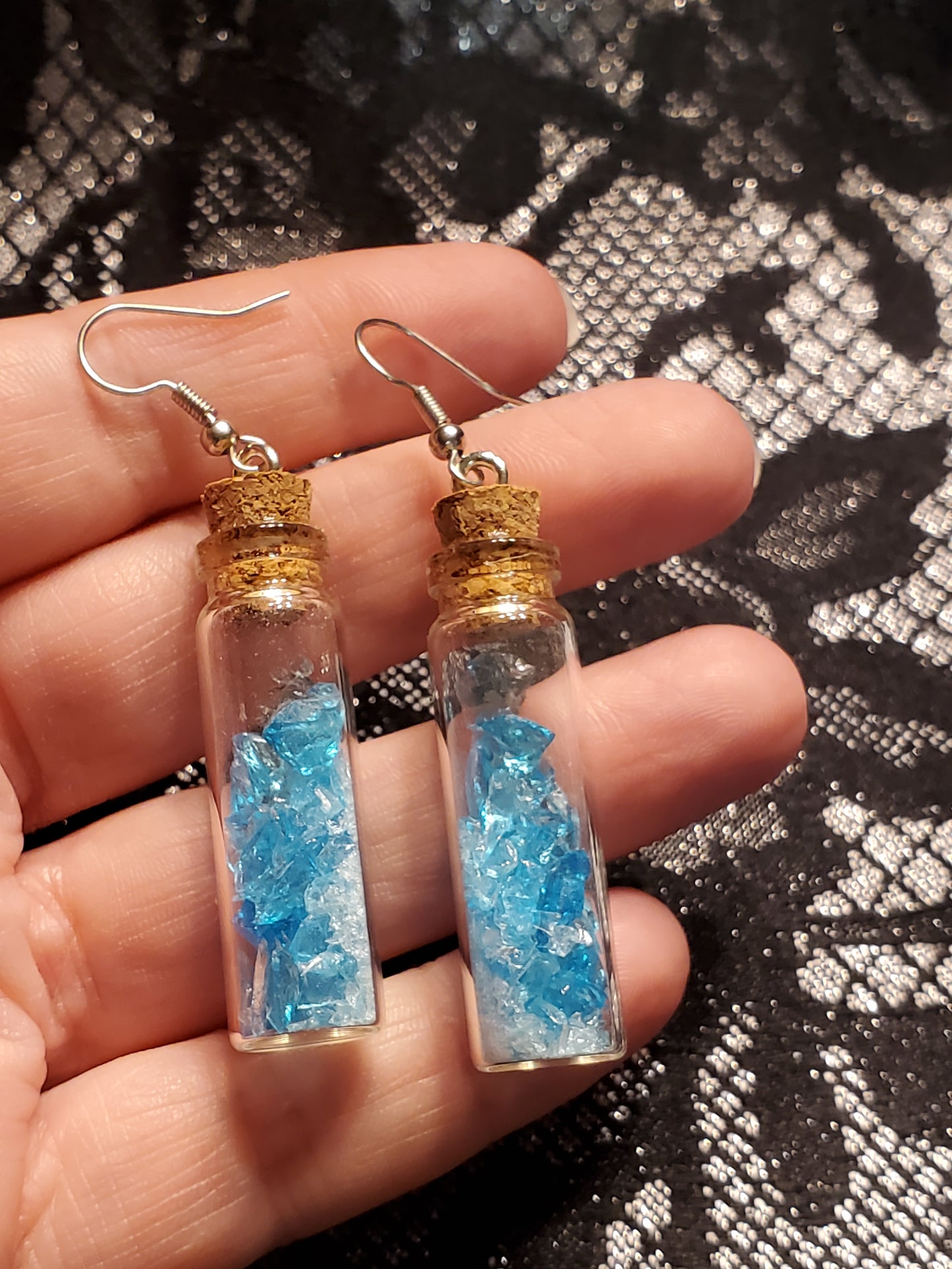 Depression Glass Vial Earrings