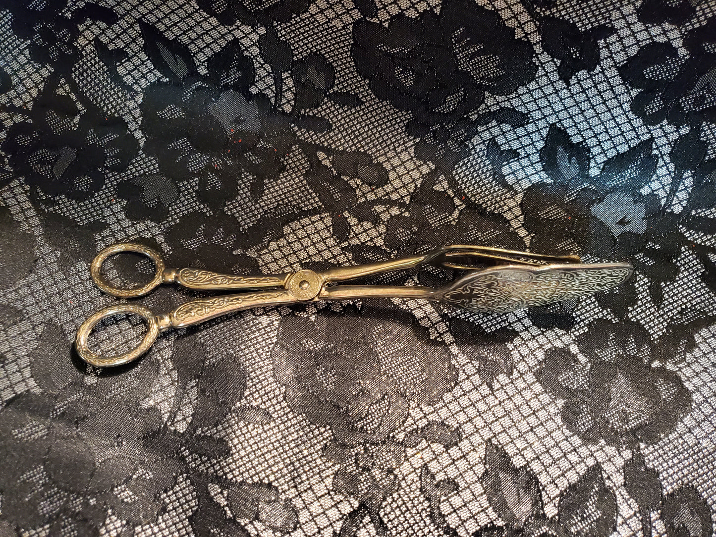 1950s Silver Plated Serving Tongs