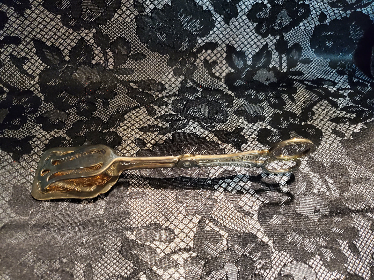 1950s Silver Plated Serving Tongs