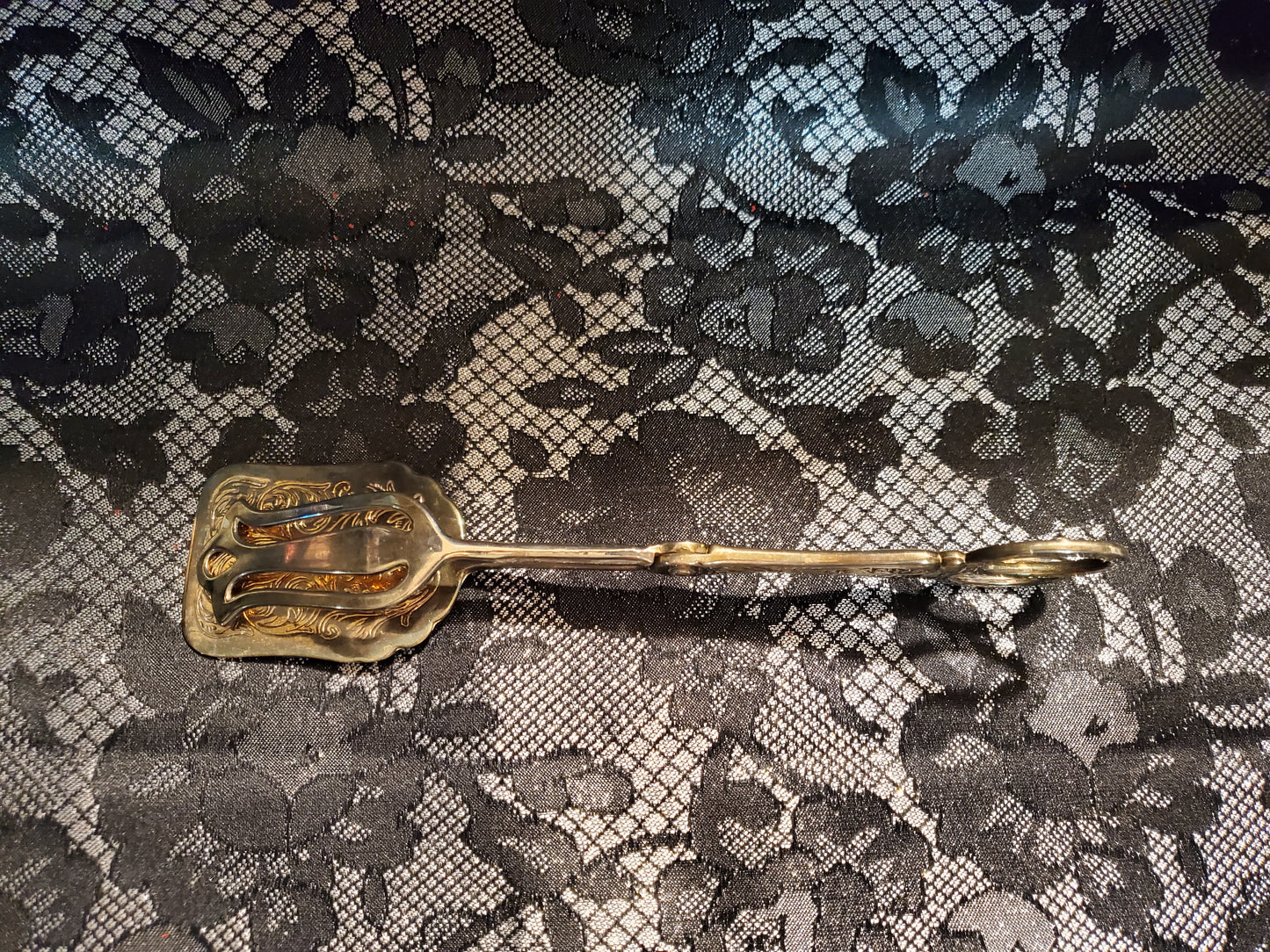 1950s Silver Plated Serving Tongs