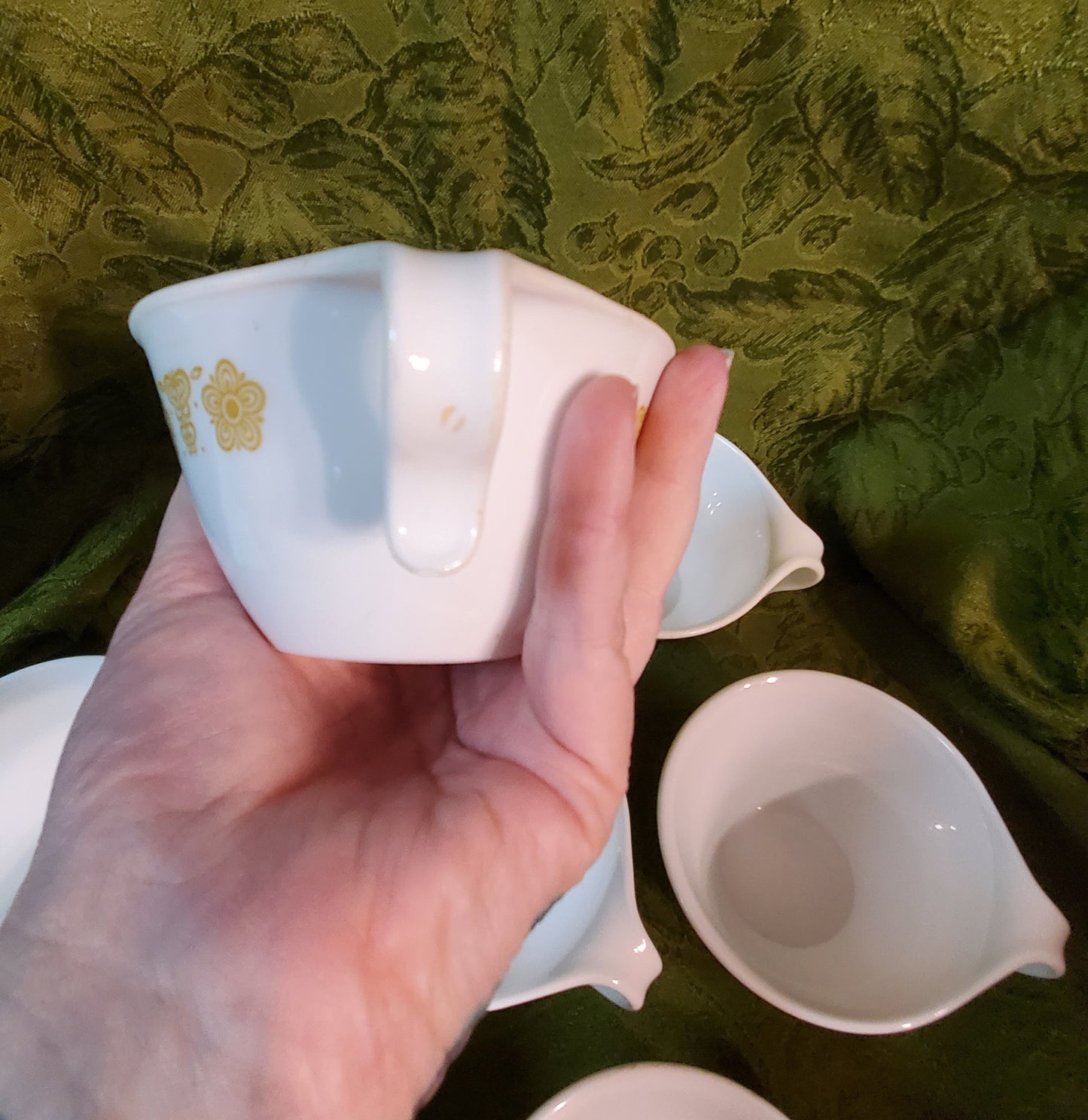 Vintage Butterfly Gold Stacking Cups