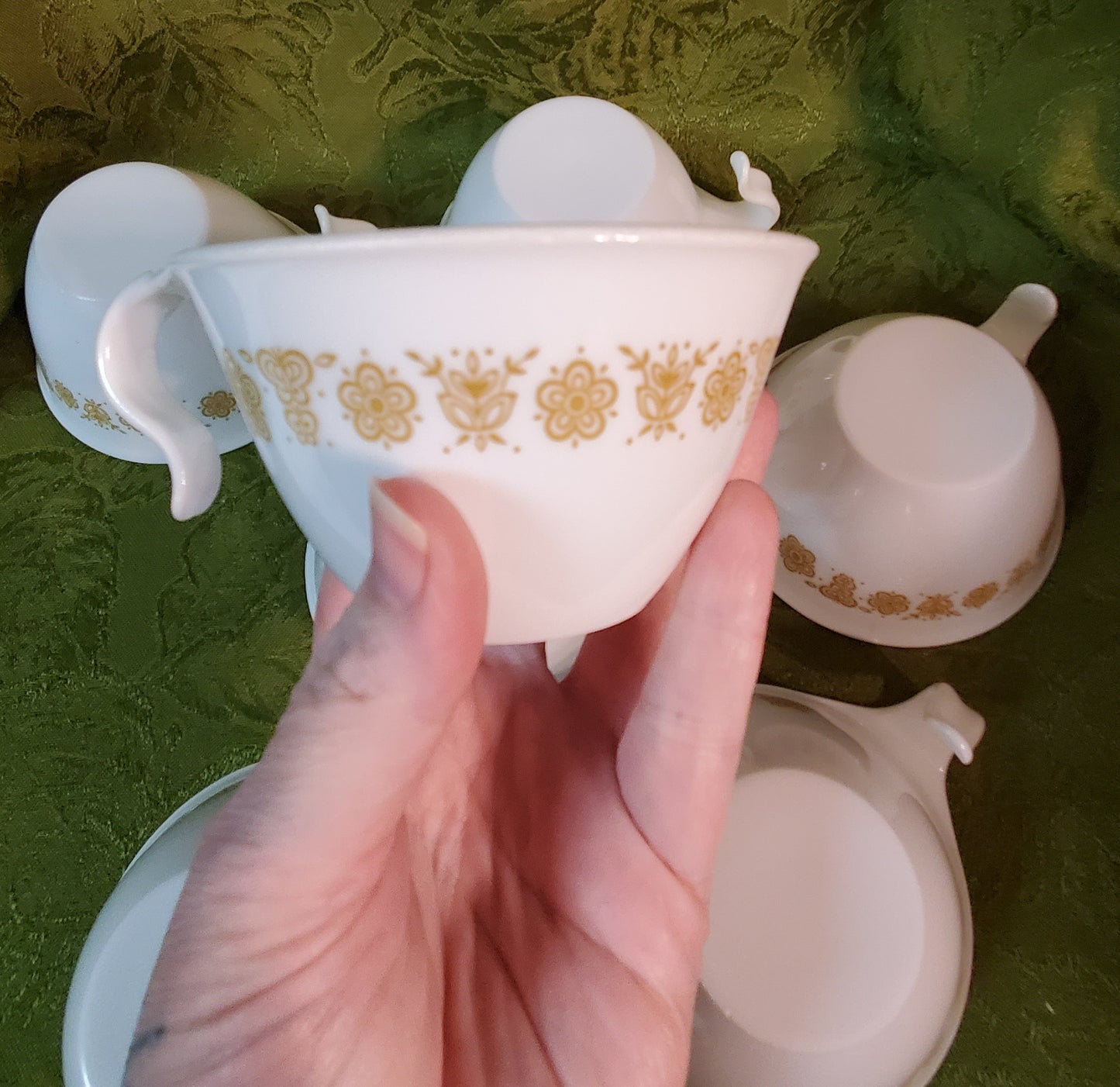 Vintage Butterfly Gold Stacking Cups