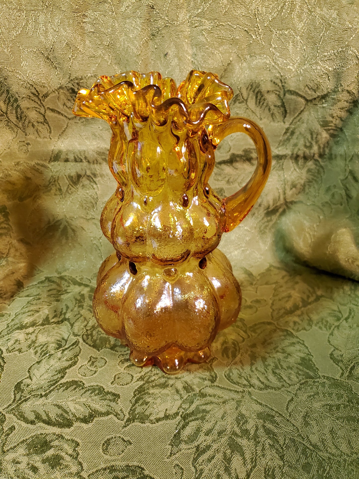 Vintage Handblown Glass Pitcher