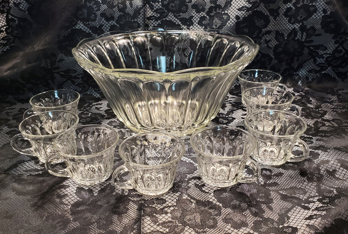 Vintage Punch Bowl & Cup Set