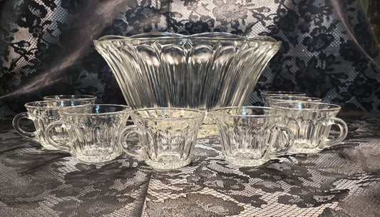 Vintage Punch Bowl & Cup Set