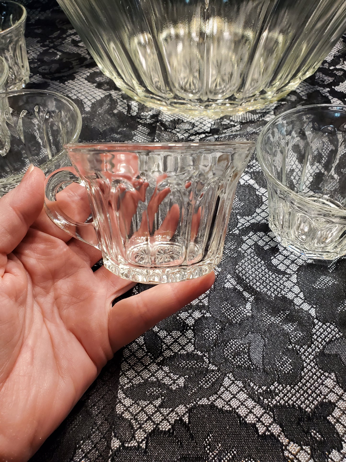 Vintage Punch Bowl & Cup Set