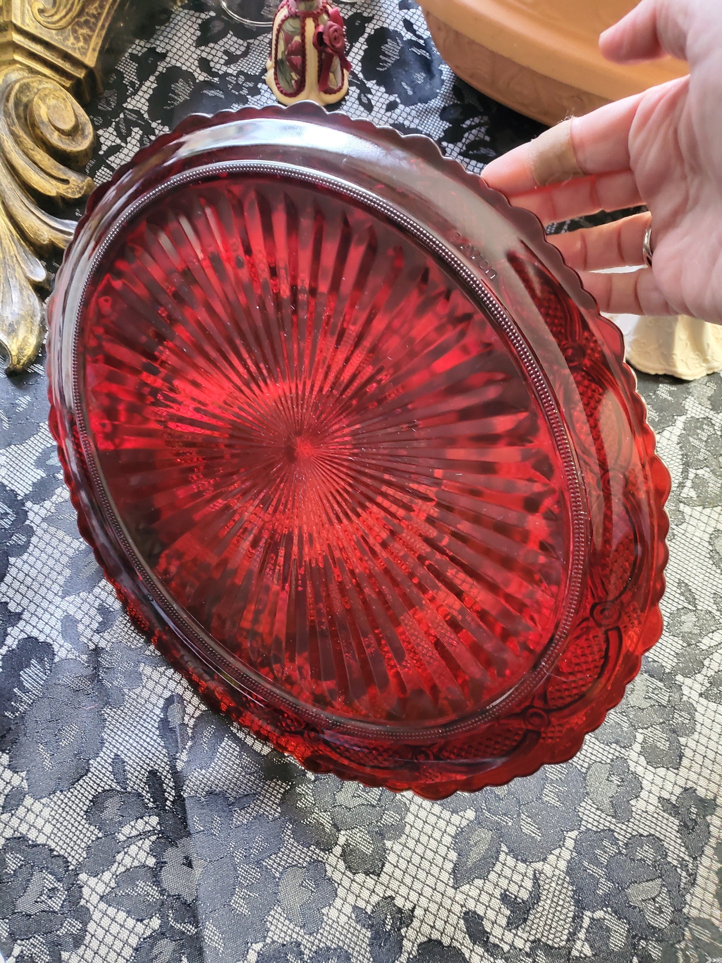 Avon Cape Cod Ruby Red Serving Platter