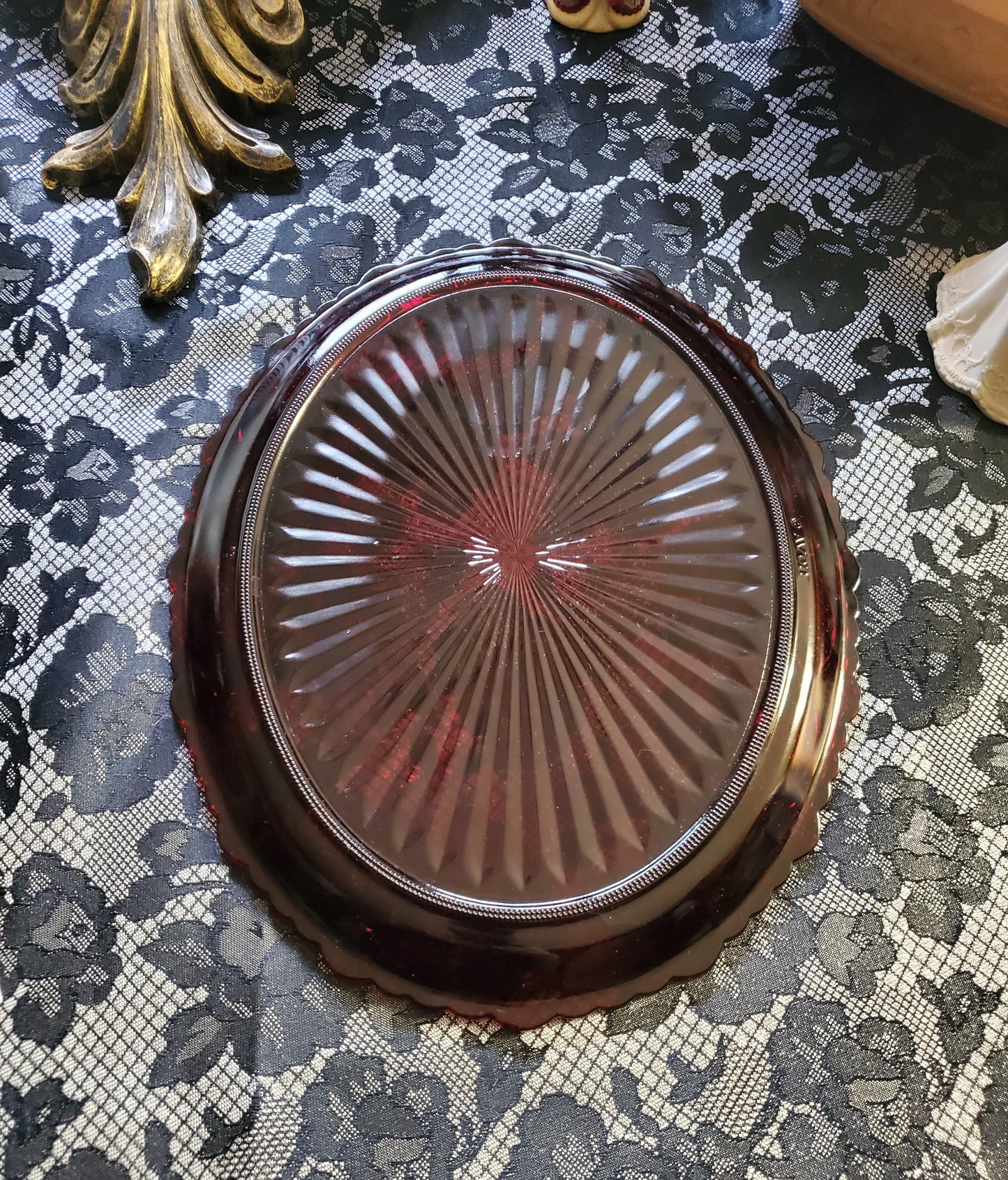 Avon Cape Cod Ruby Red Serving Platter