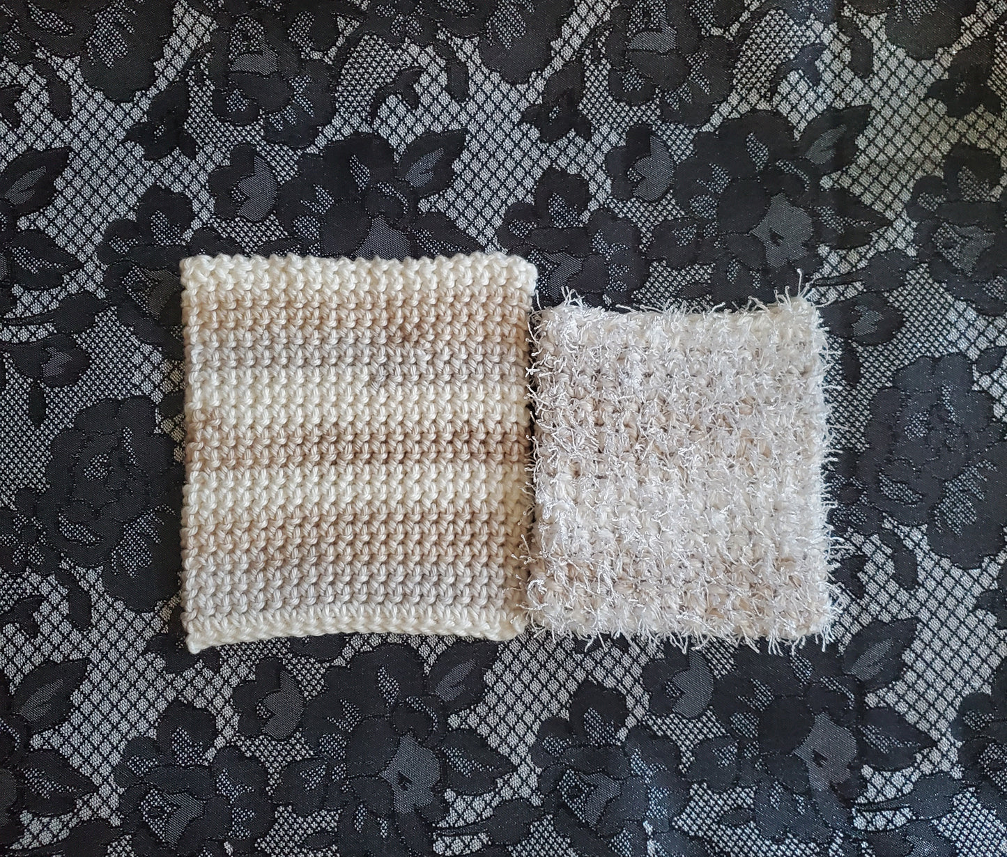 Cotton Dishcloth/Washcloth & Dish Scrubber/Exfoliation Cloth Set