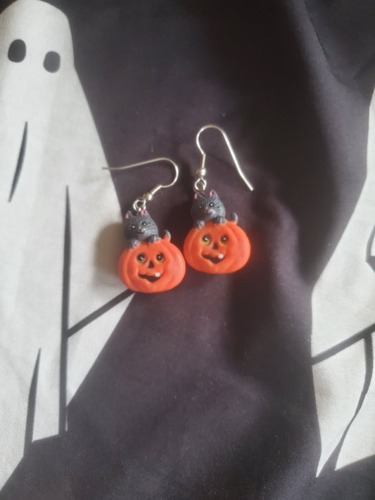 Black Cat Earrings