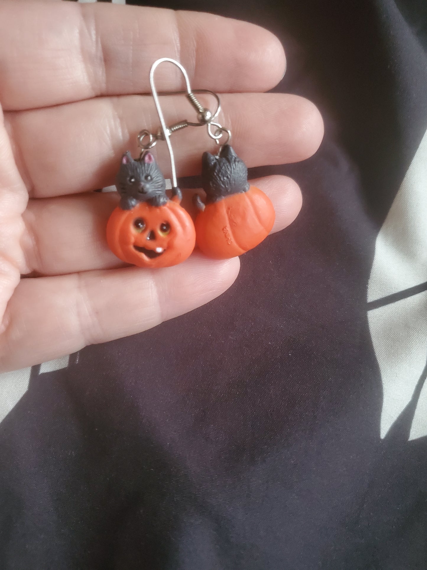 Black Cat Earrings