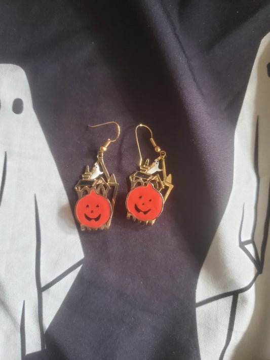 Vintage Haunted House Earrings