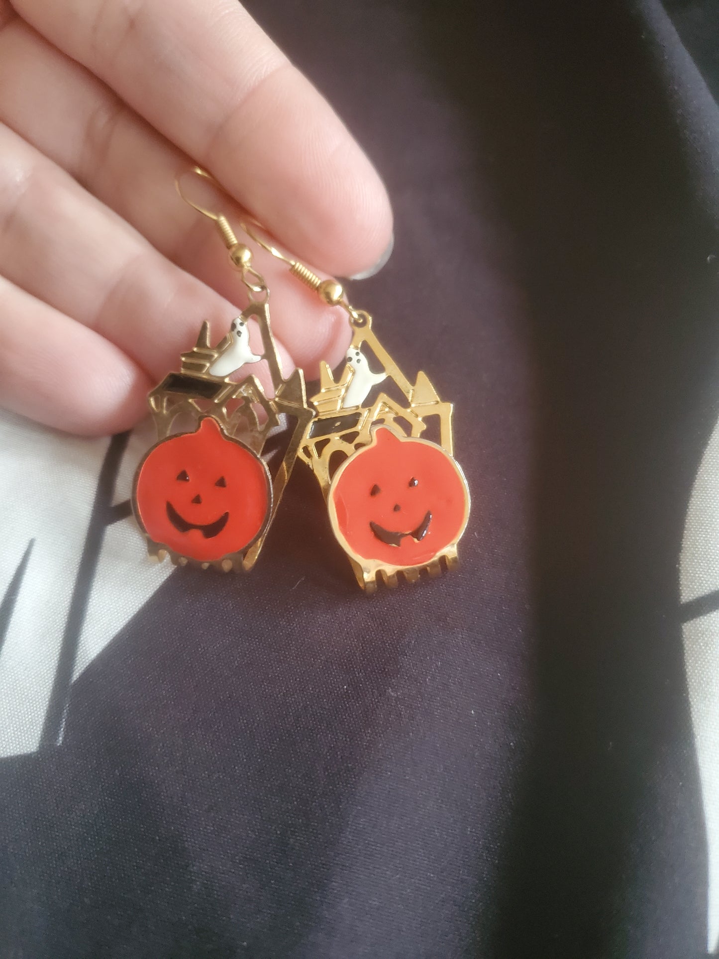 Vintage Haunted House Earrings