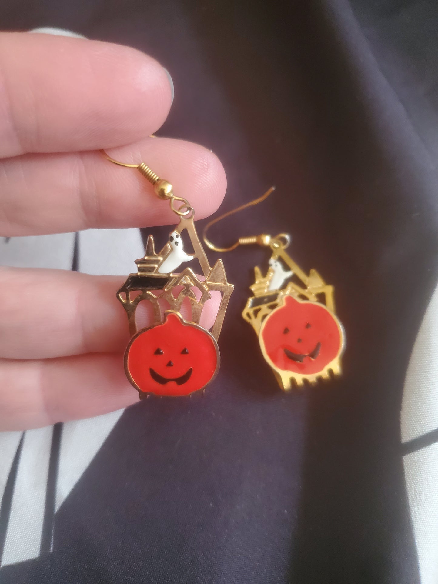 Vintage Haunted House Earrings